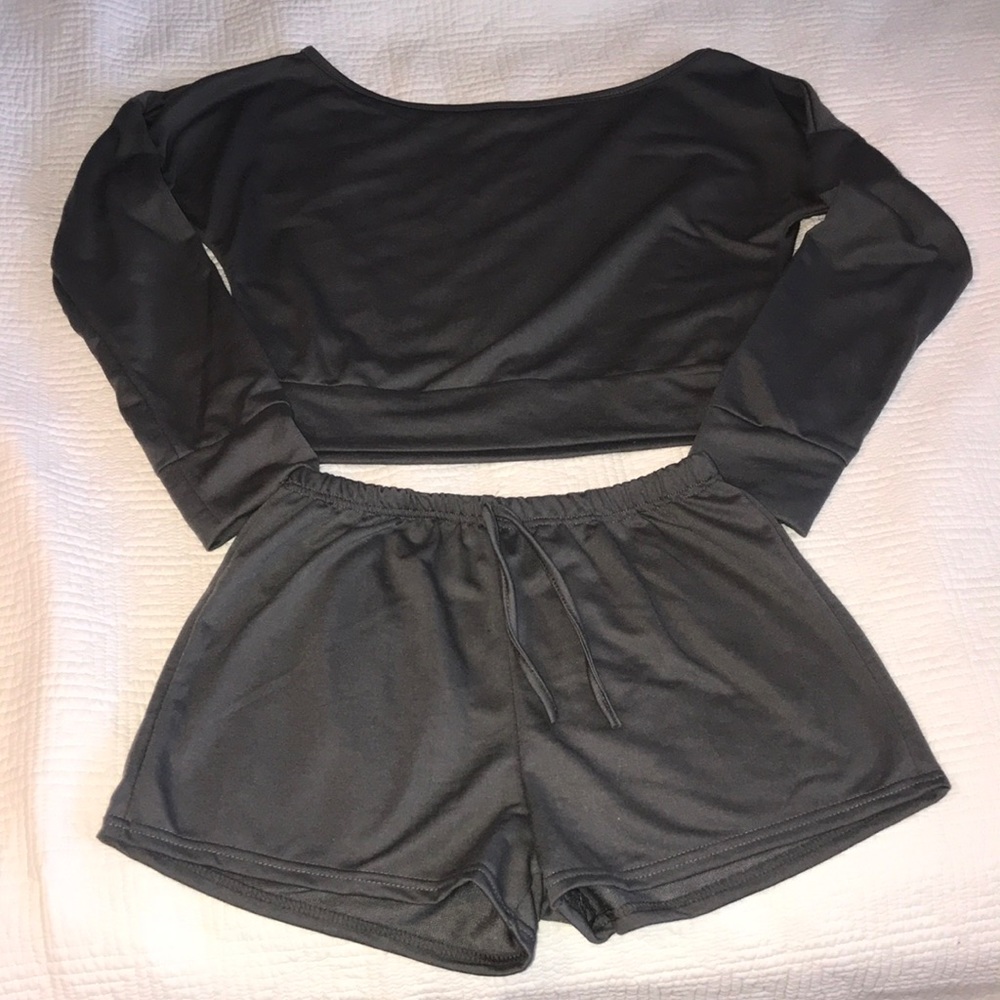 Brand new off shoulder top & shorts set